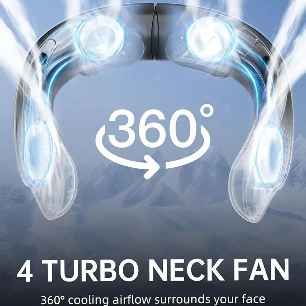 NeckyKool Bladeless Wearable Neck Fan with 360° Airflow