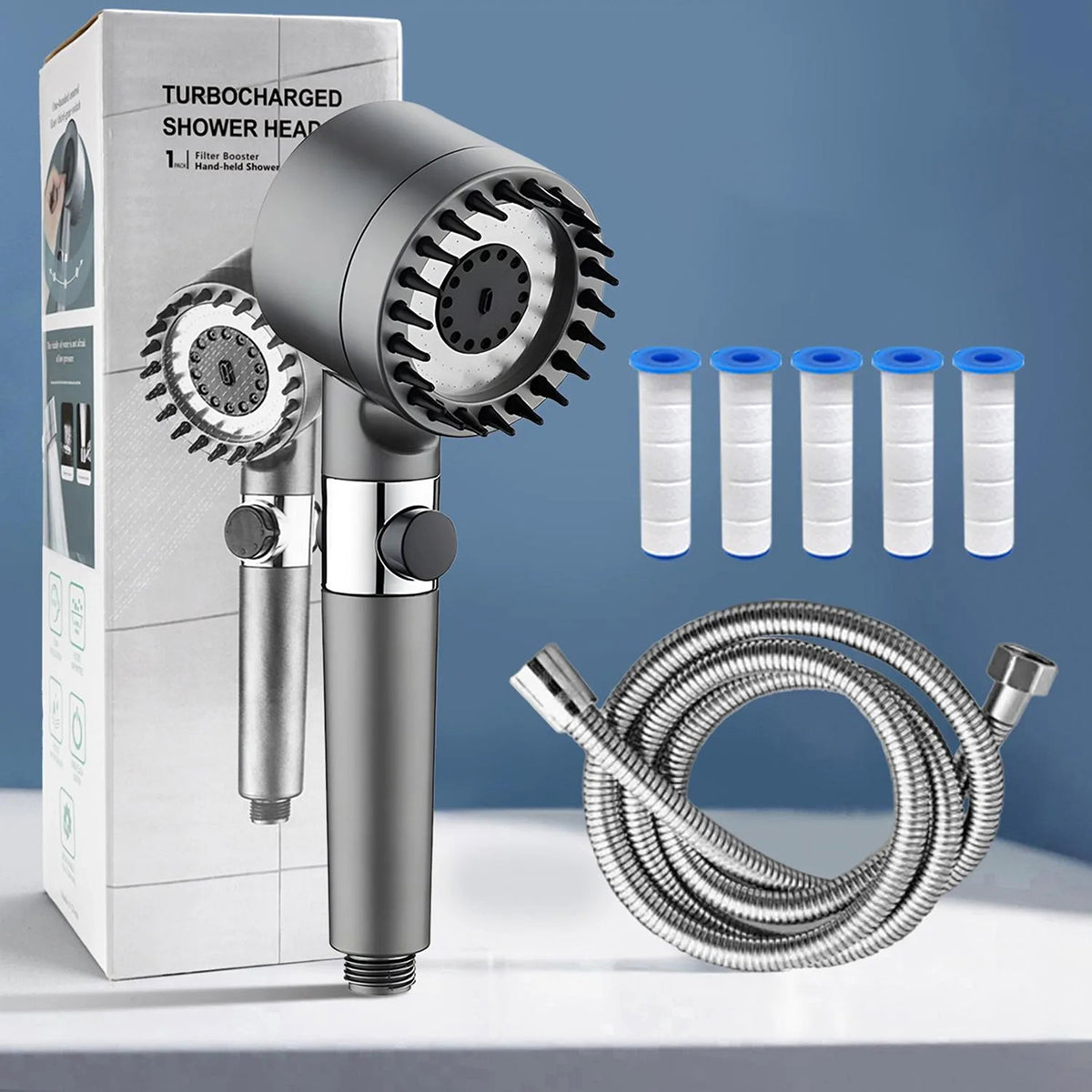 PurryAqua High-Pressure Filtered Shower Head