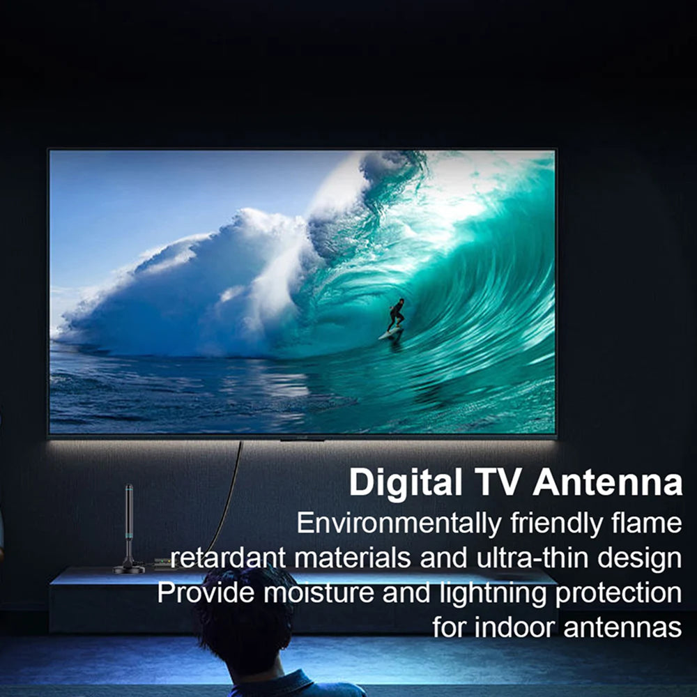 SygNarci Amplified Indoor TV Aerial 4K UHD 30dB Amplifier UK