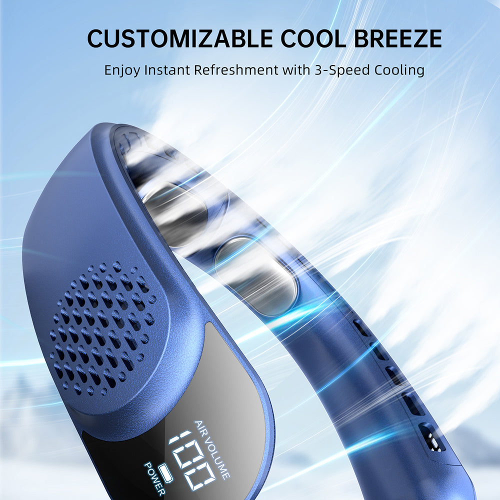 NeckyKool Bladeless Wearable Neck Fan with 360° Airflow