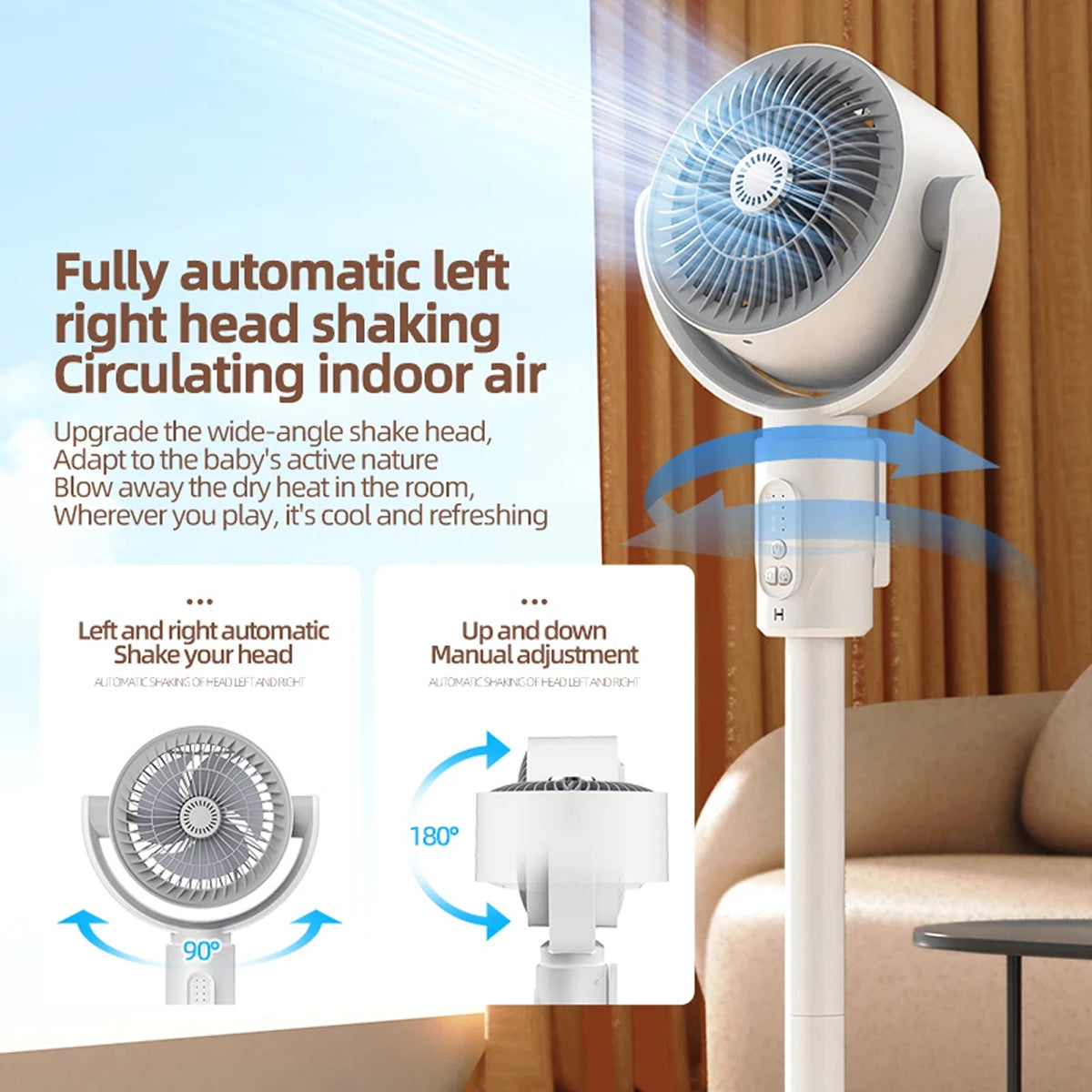 VortixVex 3-in-1 Air Circulator Fan with Remote