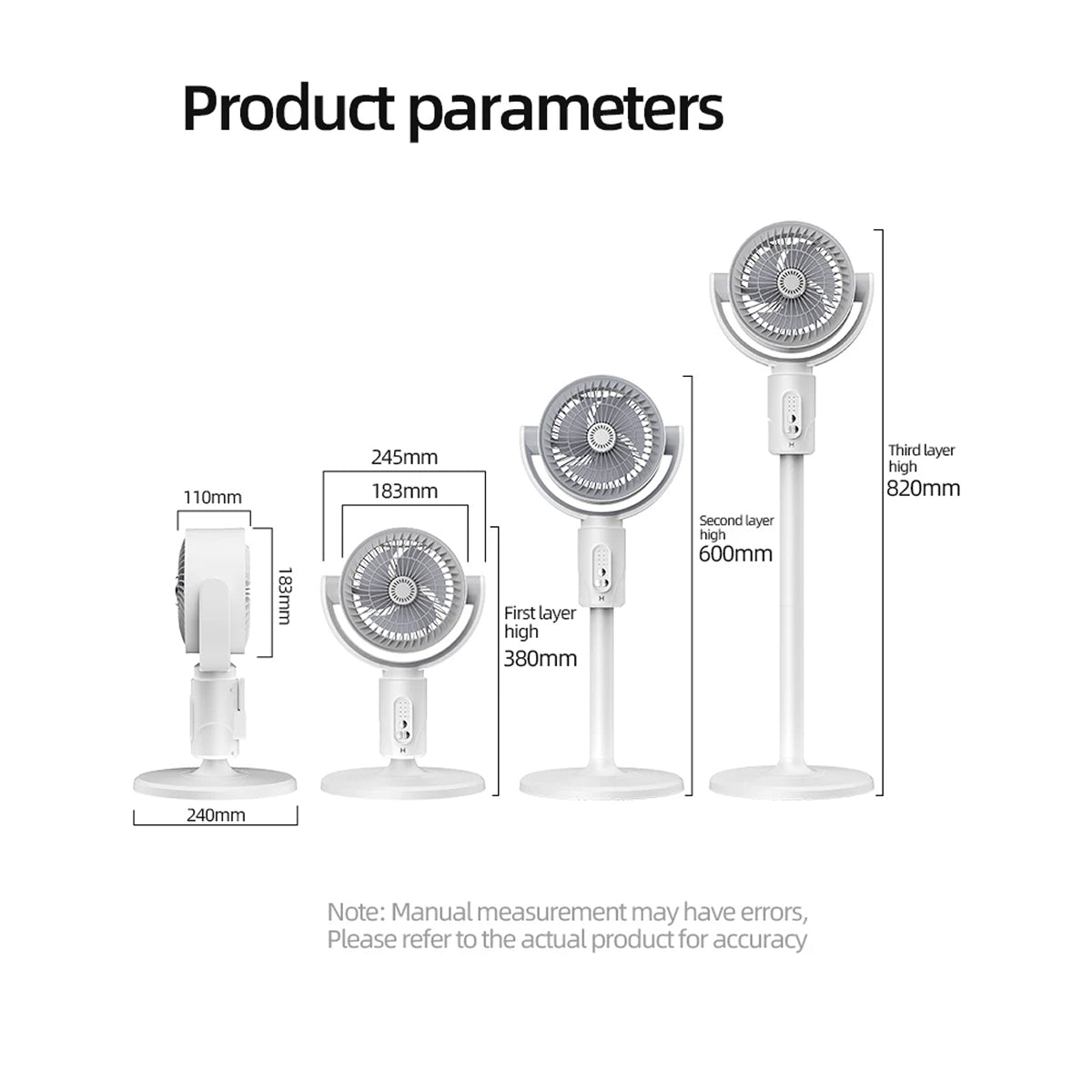 VortixVex 3-in-1 Air Circulator Fan with Remote