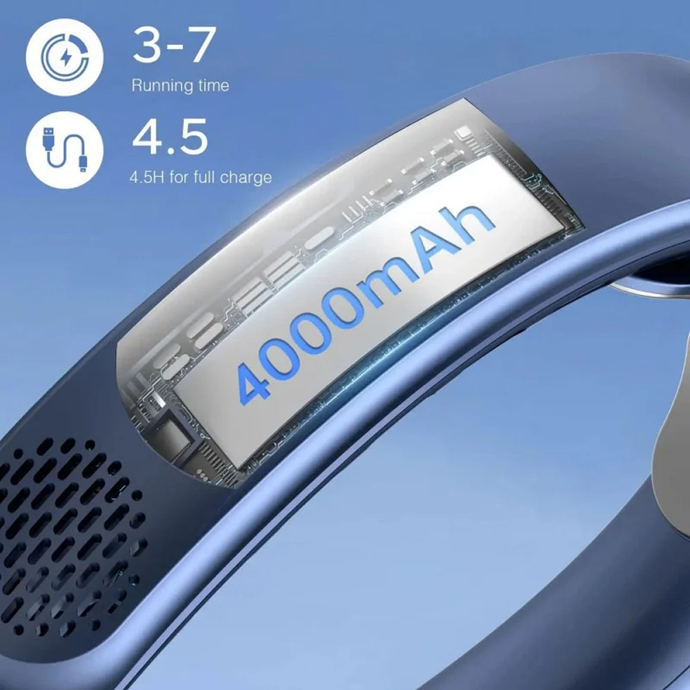 NeckyKool Bladeless Wearable Neck Fan with 360° Airflow