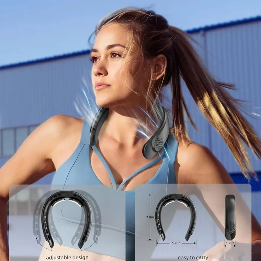 NeckyKool Bladeless Wearable Neck Fan with 360° Airflow