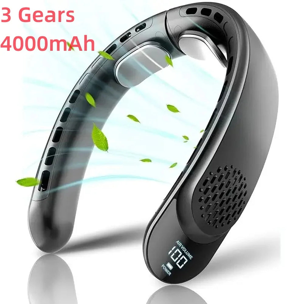 NeckyKool Bladeless Wearable Neck Fan with 360° Airflow