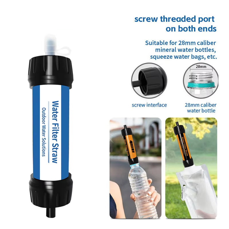 AquaZipo Portable 0.01 Micron Water Filter Straw for Hiking & Camping