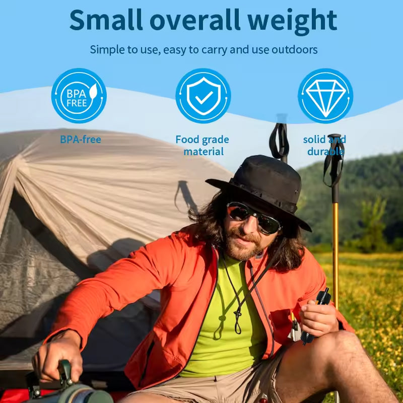 AquaZipo Portable 0.01 Micron Water Filter Straw for Hiking & Camping