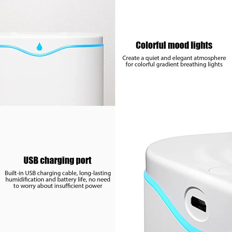 ClouDiaxi 2L Dual Nozzle Cool Mist Humidifier for Home & Office