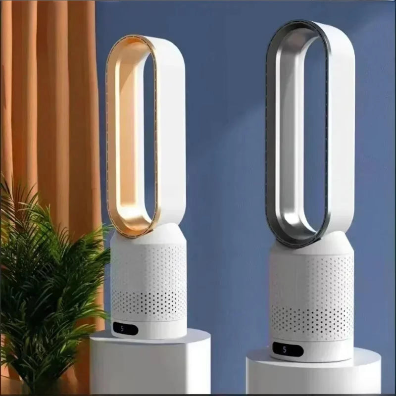 CoolLyxi Bladeless Tower Fan with 8 Speeds & Negative Ion Function