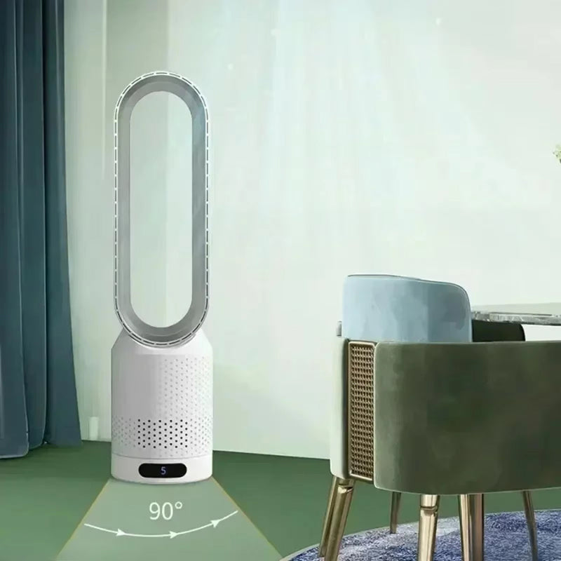 CoolLyxi Bladeless Tower Fan with 8 Speeds & Negative Ion Function
