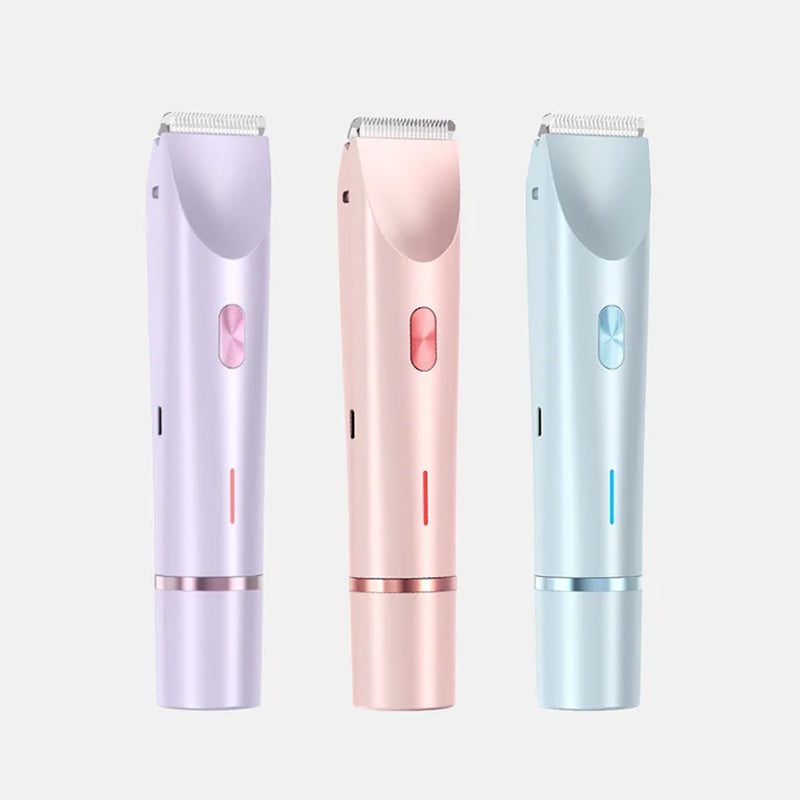 CurvEasi Painless Lady Shaver - Ceramic Blades & Dual-Head Trimmer