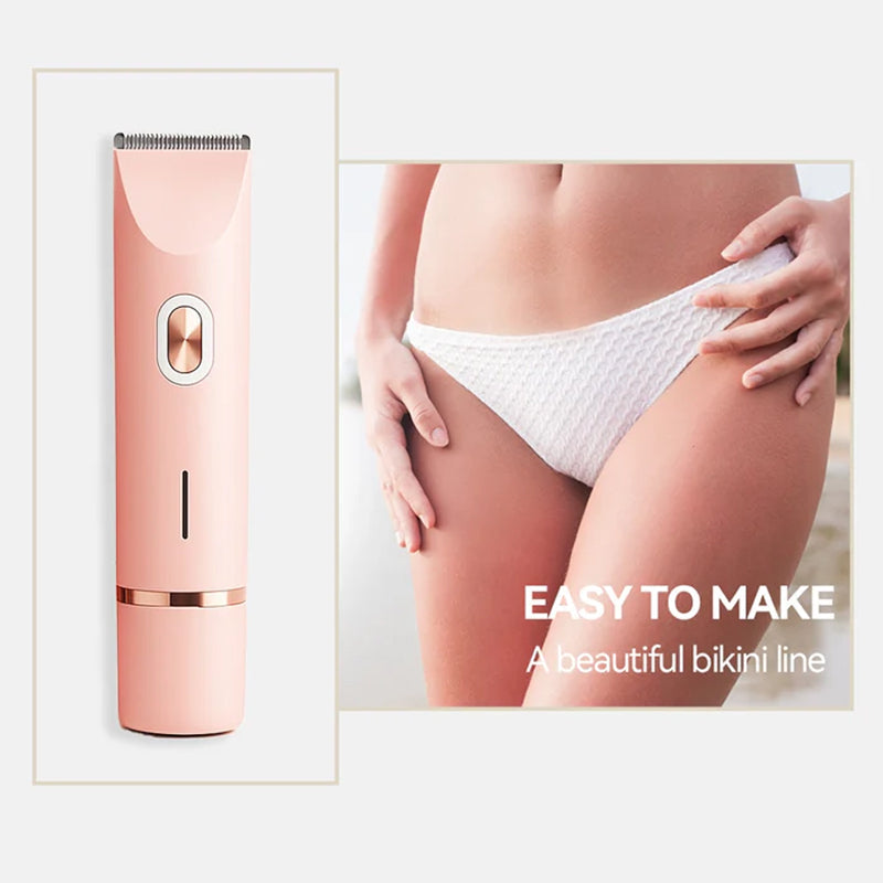CurvEasi Painless Lady Shaver - Ceramic Blades & Dual-Head Trimmer
