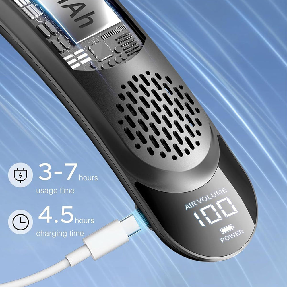 NeckyKool Bladeless Wearable Neck Fan with 360° Airflow