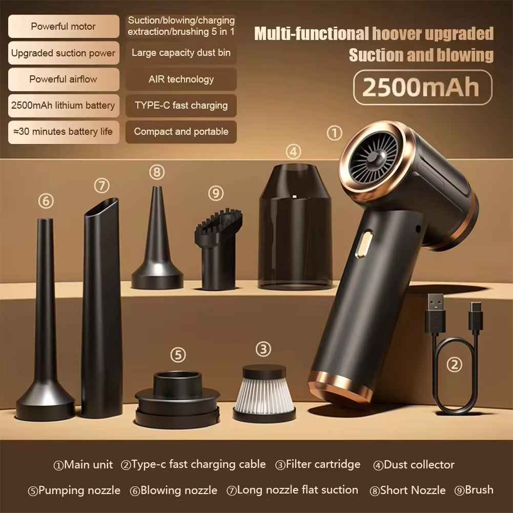 DashiDust 45000Pa Cordless 5-in-1 Car Vacuum Cleaner UK