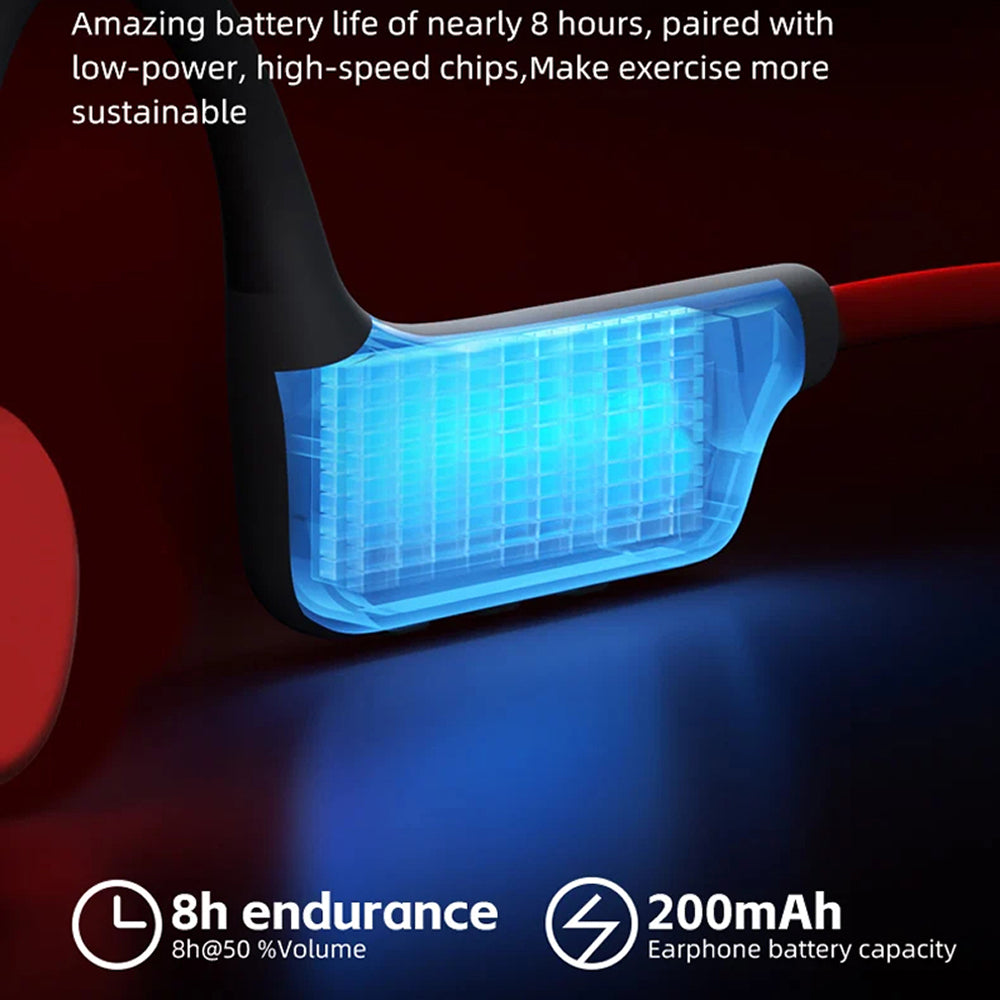 DeepWavix Bone Conduction Swimming Headphones - IPX8 Waterproof