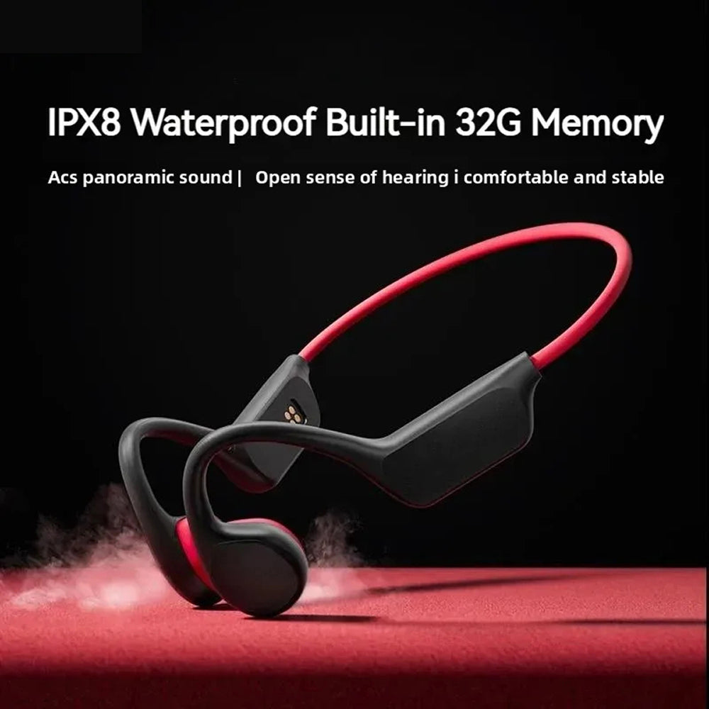 DeepWavix Bone Conduction Swimming Headphones - IPX8 Waterproof
