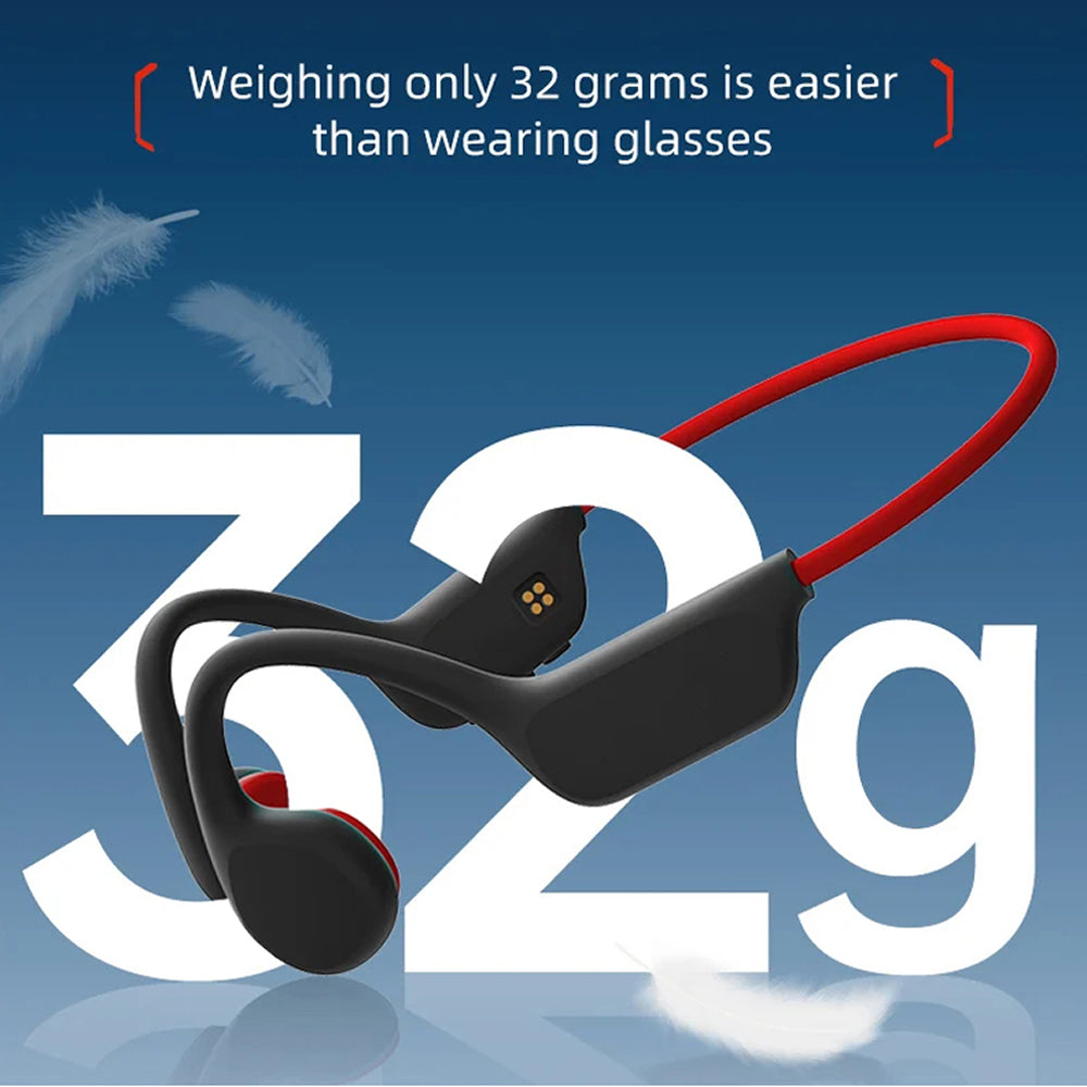 DeepWavix Bone Conduction Swimming Headphones - IPX8 Waterproof