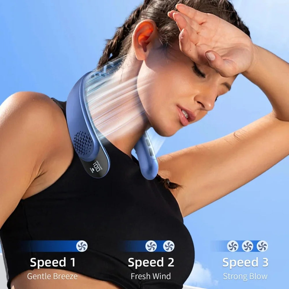 NeckyKool Bladeless Wearable Neck Fan with 360° Airflow