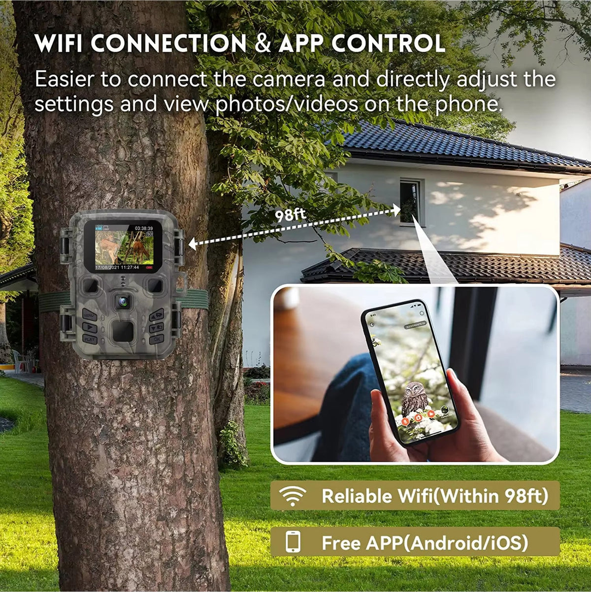 FaunPeak 20MP WiFi Wildlife Garden Camera with Night Vision