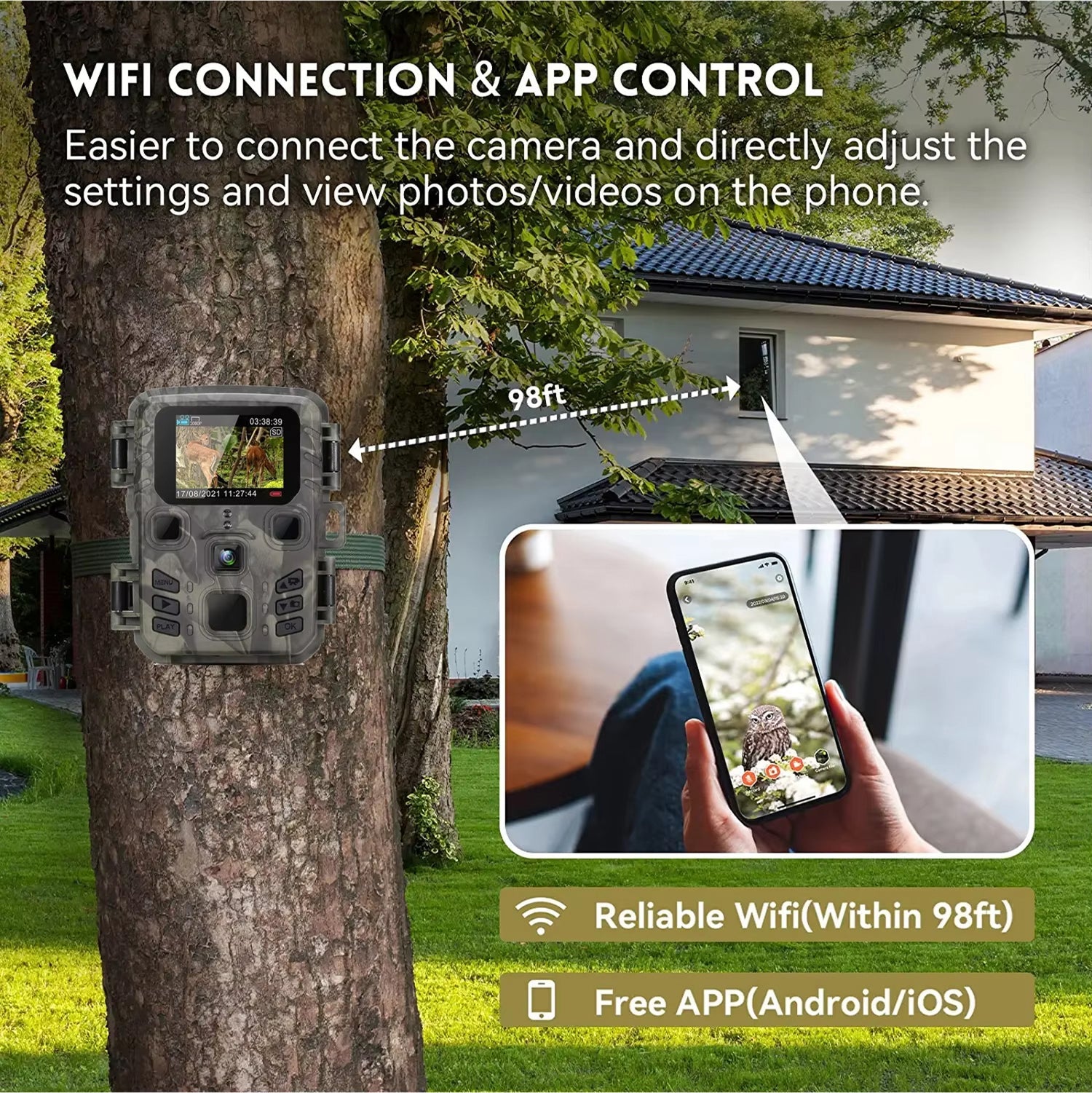 FaunPeak 20MP WiFi Wildlife Garden Camera with Night Vision