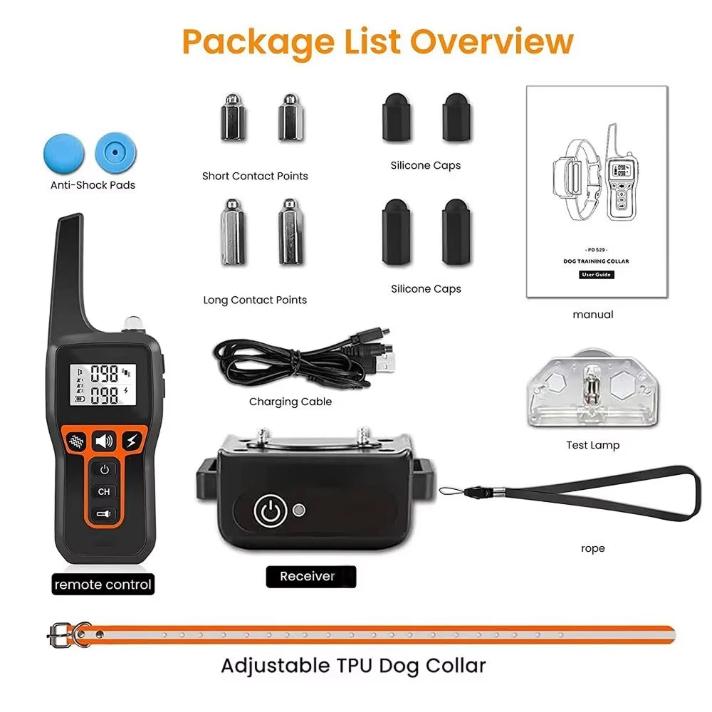 PawGofu Professional 1000m Remote Dog Training Collar UK