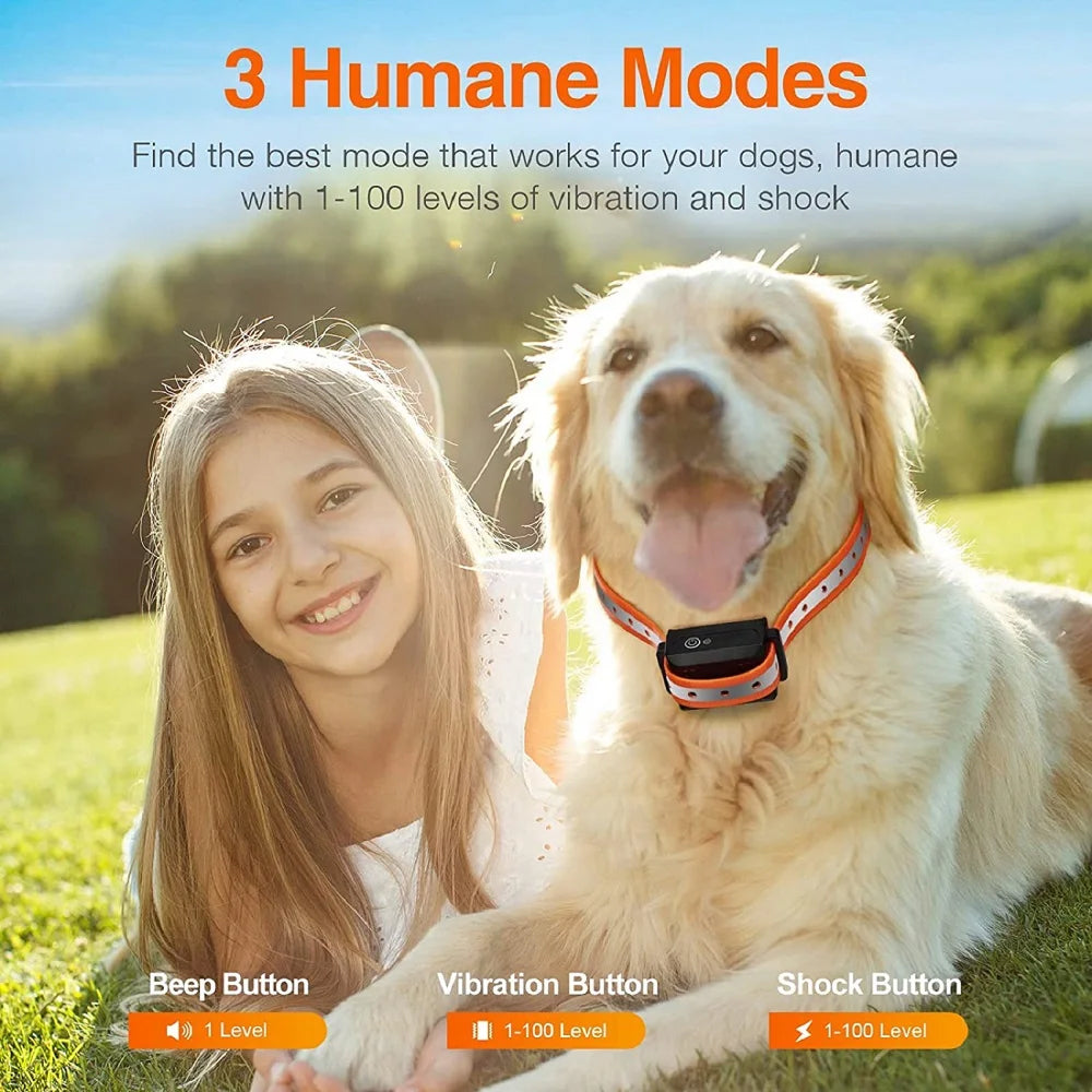 PawGofu Professional 1000m Remote Dog Training Collar UK