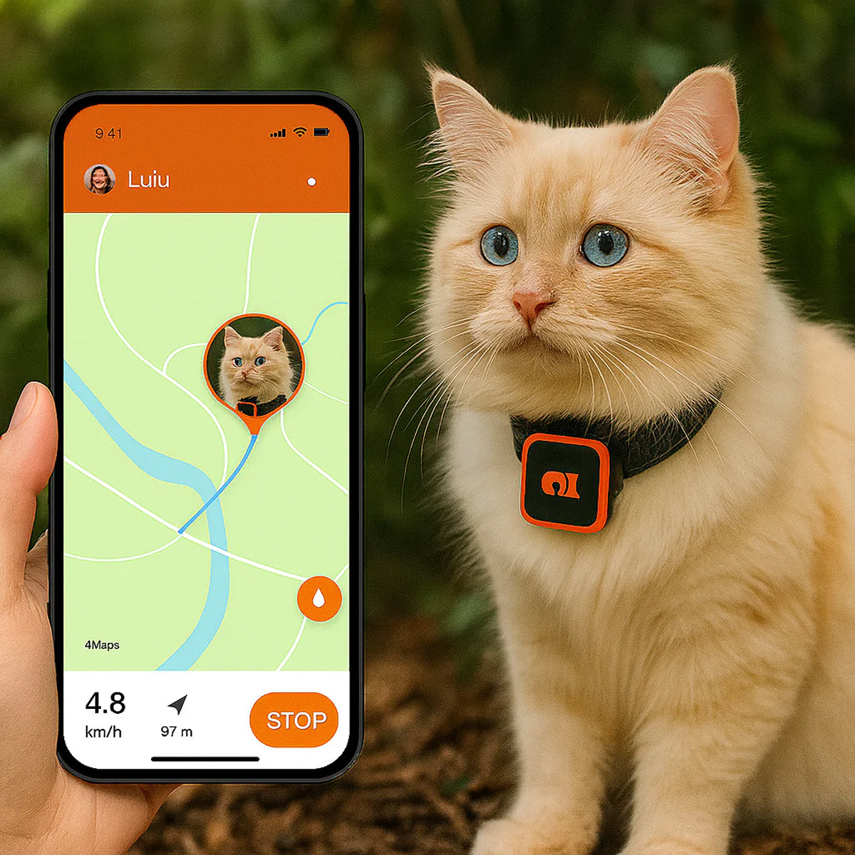 PawiSition GPS Cat Tracker - No Subscription Pet Tracking UK