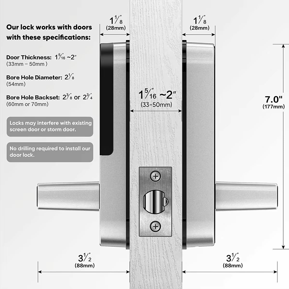 SafeeBolt Smart Biometric Fingerprint Door Lock UK