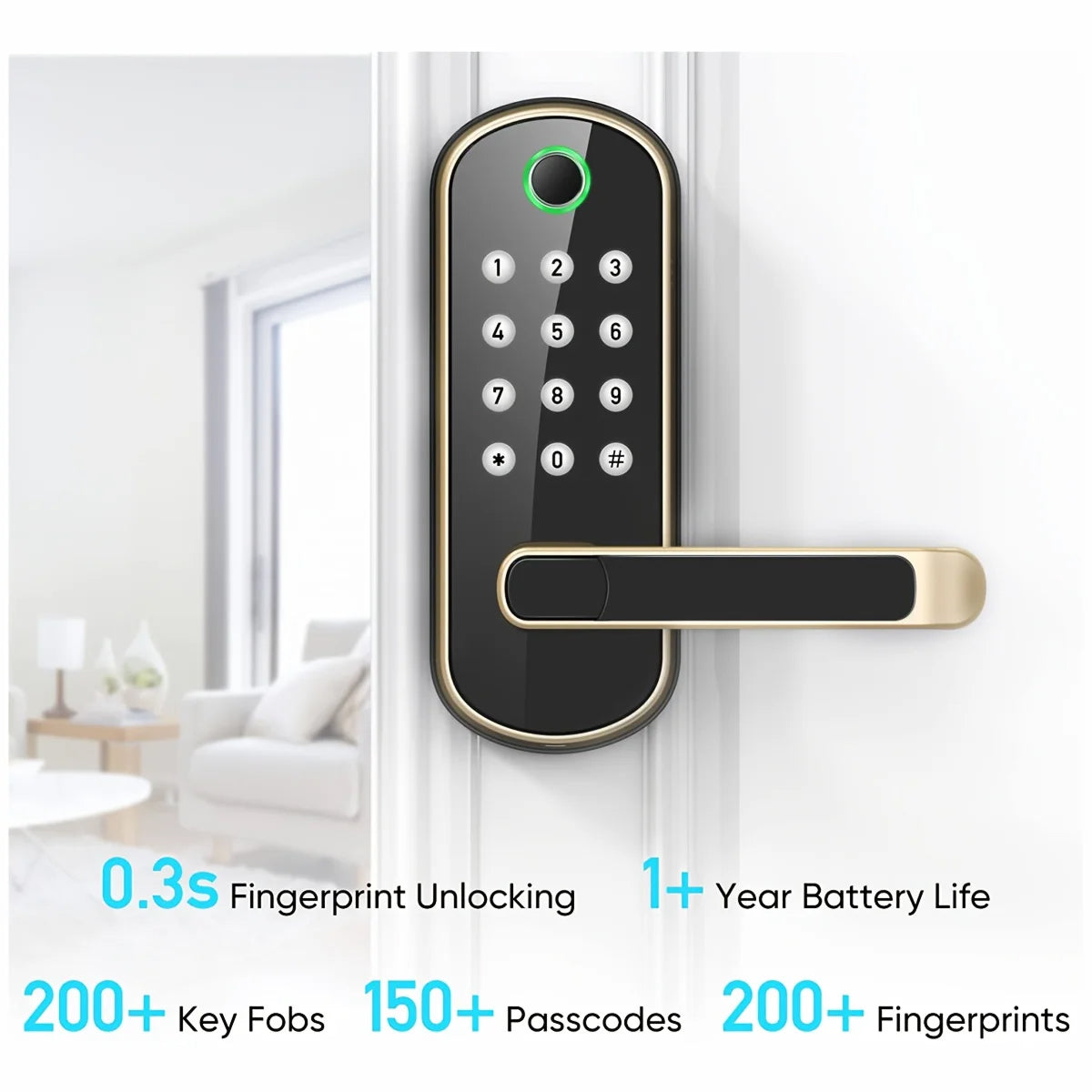 SafeeBolt Smart Biometric Fingerprint Door Lock UK