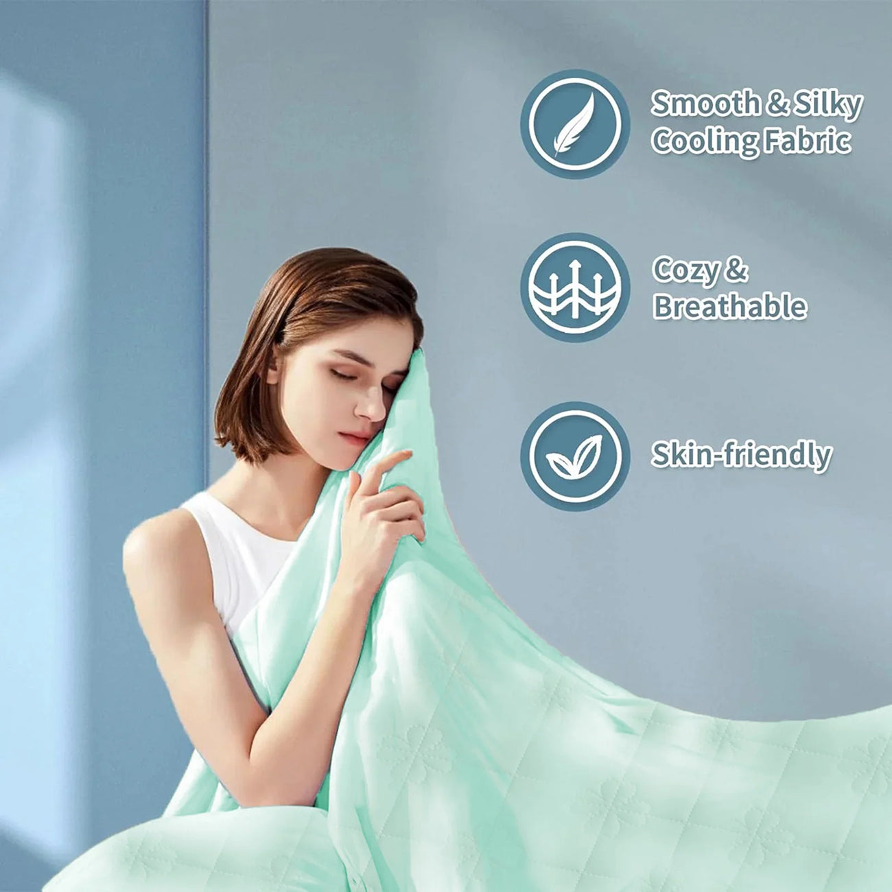 SomnaKool Q-Max 0.45+ Cooling Blanket for Hot Sleepers