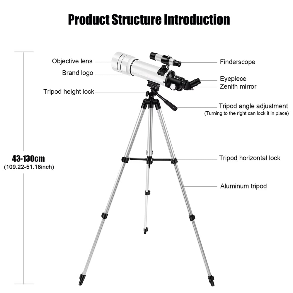 StariBud 70mm Refractor Telescope for Beginners