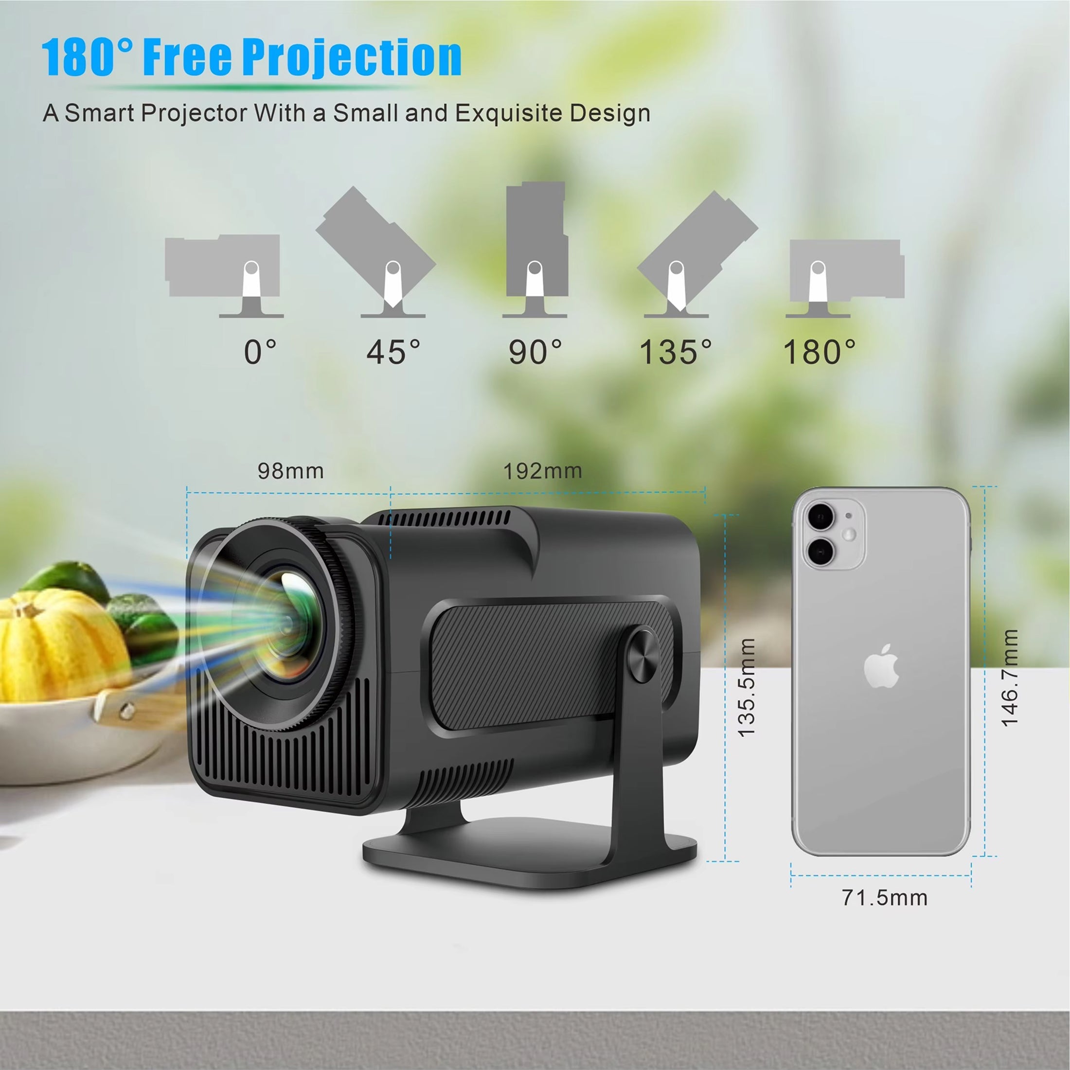 SuniiStage 1080p Smart Outdoor Projector with Android 11