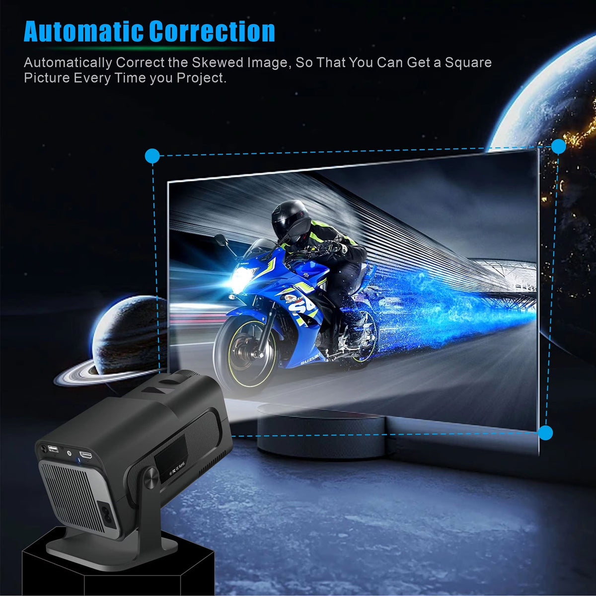 SuniiStage 1080p Smart Outdoor Projector with Android 11