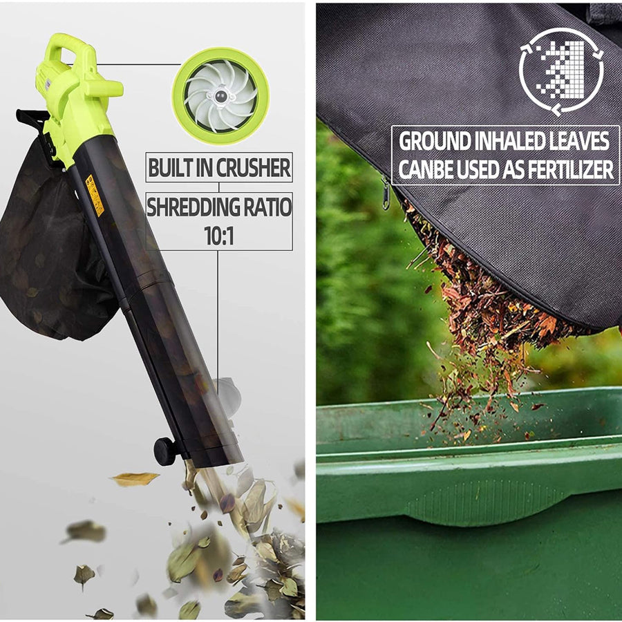 VacoLeaf 3000W Electric Garden Vacuum Blower Mulcher
